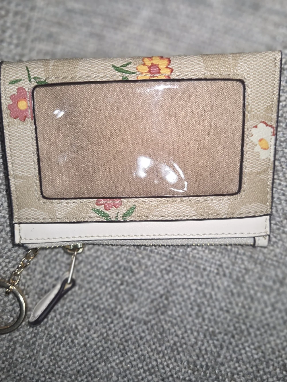CoachMini Rowan DITSY file Bag Beige Poppy Floral Crossbody Bag with Card Case